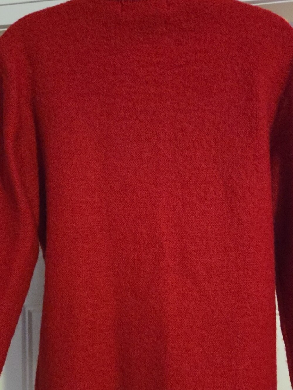 HERMAN GEIST Red Wool Zip-Front Jacket with Black Trim - Picture 7 of 10